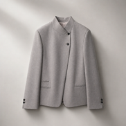 Elegant High-Collar Women’s Blazer – Lightweight Chic Spring/Summer Jacket
