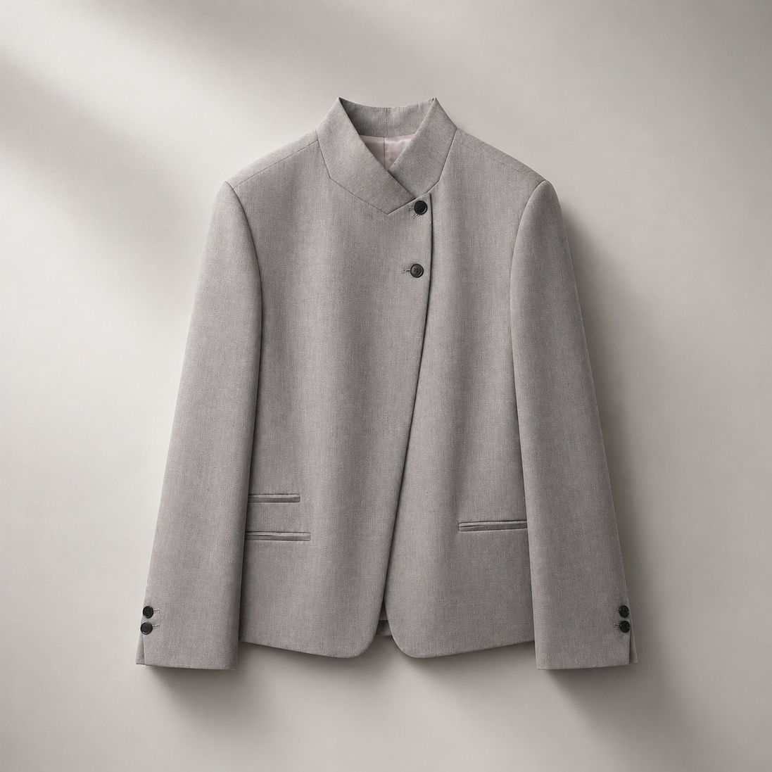Elegant High-Collar Women’s Blazer – Lightweight Chic Spring/Summer Jacket