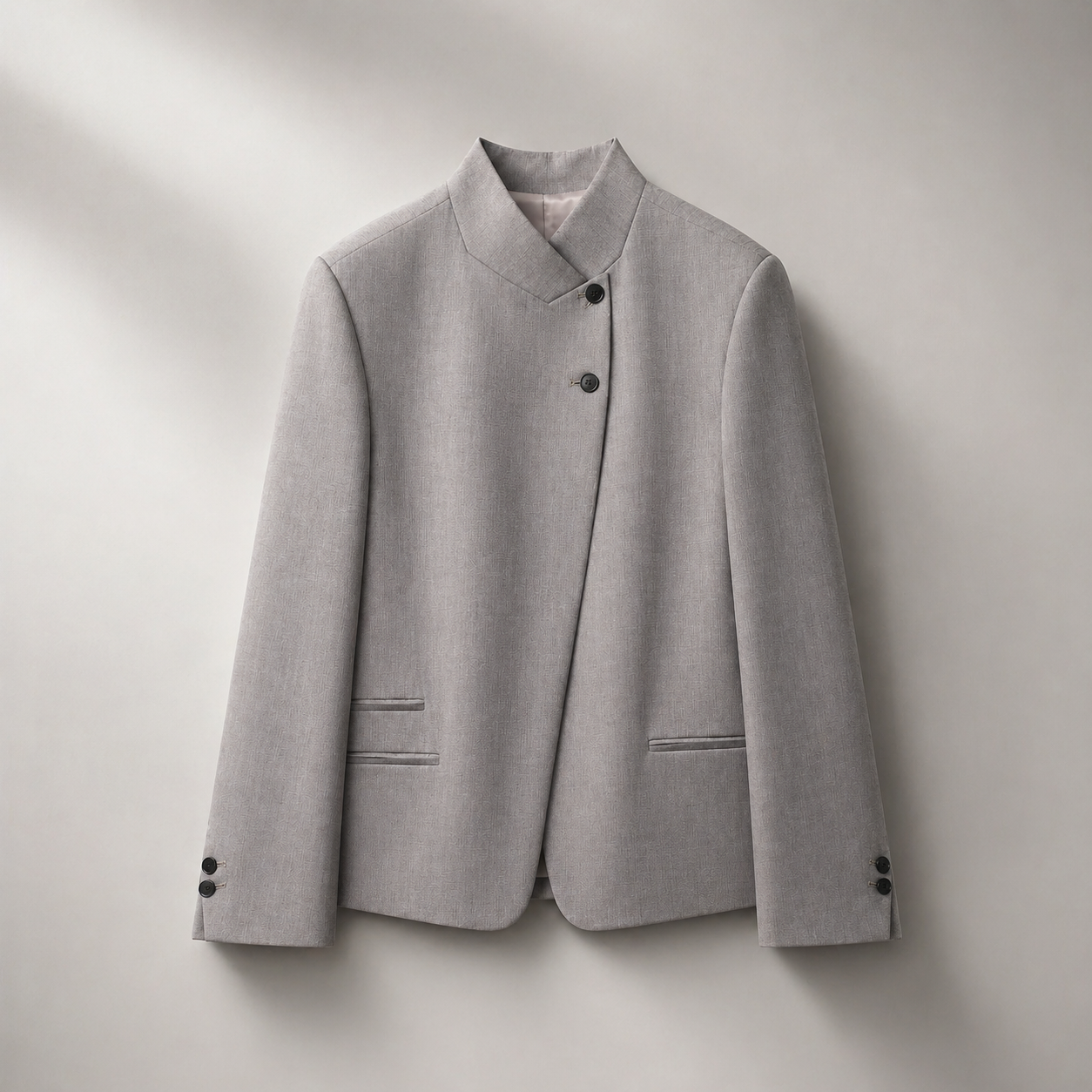 Elegant High-Collar Women’s Blazer – Lightweight Chic Spring/Summer Jacket