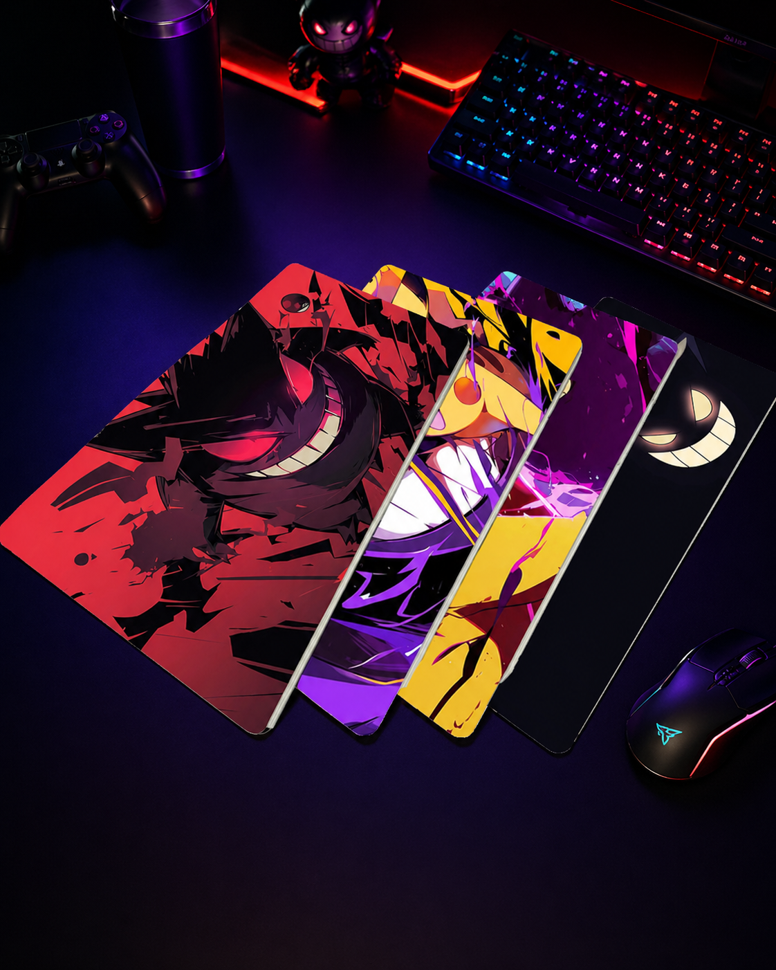 Gengar XL Gaming Mousepad – Extended Desk Mat with LockEdge Stitching & Anti-Slip Base