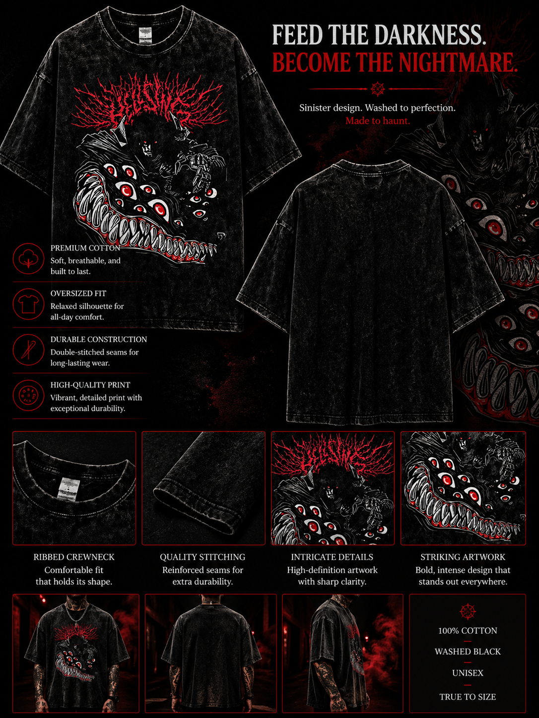 Hellsing Alucard Anime T-Shirt – Vintage Manga Graphic Streetwear Tee