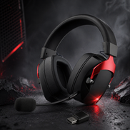 Wireless Gaming Headset – 3 Mode Connectivity (2.4G + Bluetooth + Wired) with Detachable Noise-Cancelling Mic & 36H Battery
