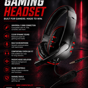 Wired Gaming Headset with Microphone – 3.5mm Over-Ear Headphones for PC, PS4 & Console