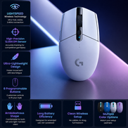 Logitech G304 Lightspeed Wireless Gaming Mouse – 12,000 DPI Sensor, Ultra-Lightweight, 2.4GHz Lag-Free Performance
