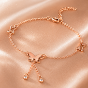 Butterfly Anklet – Gold/Silver Minimalist Foot Chain for Women