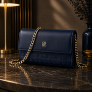 CH Women’s Chain Shoulder Bag – Letter Print Crossbody Clutch