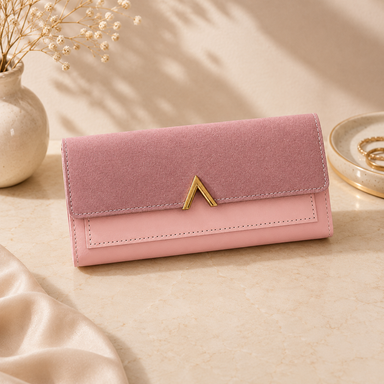 Women’s Tri-Fold Wallet – Compact PU Leather Card Holder with Coin Pocket