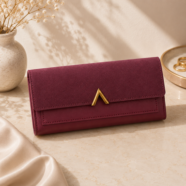 Women’s Tri-Fold Wallet – Compact PU Leather Card Holder with Coin Pocket