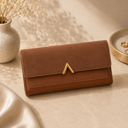Women’s Tri-Fold Wallet – Compact PU Leather Card Holder with Coin Pocket