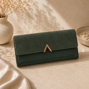 Women’s Tri-Fold Wallet – Compact PU Leather Card Holder with Coin Pocket