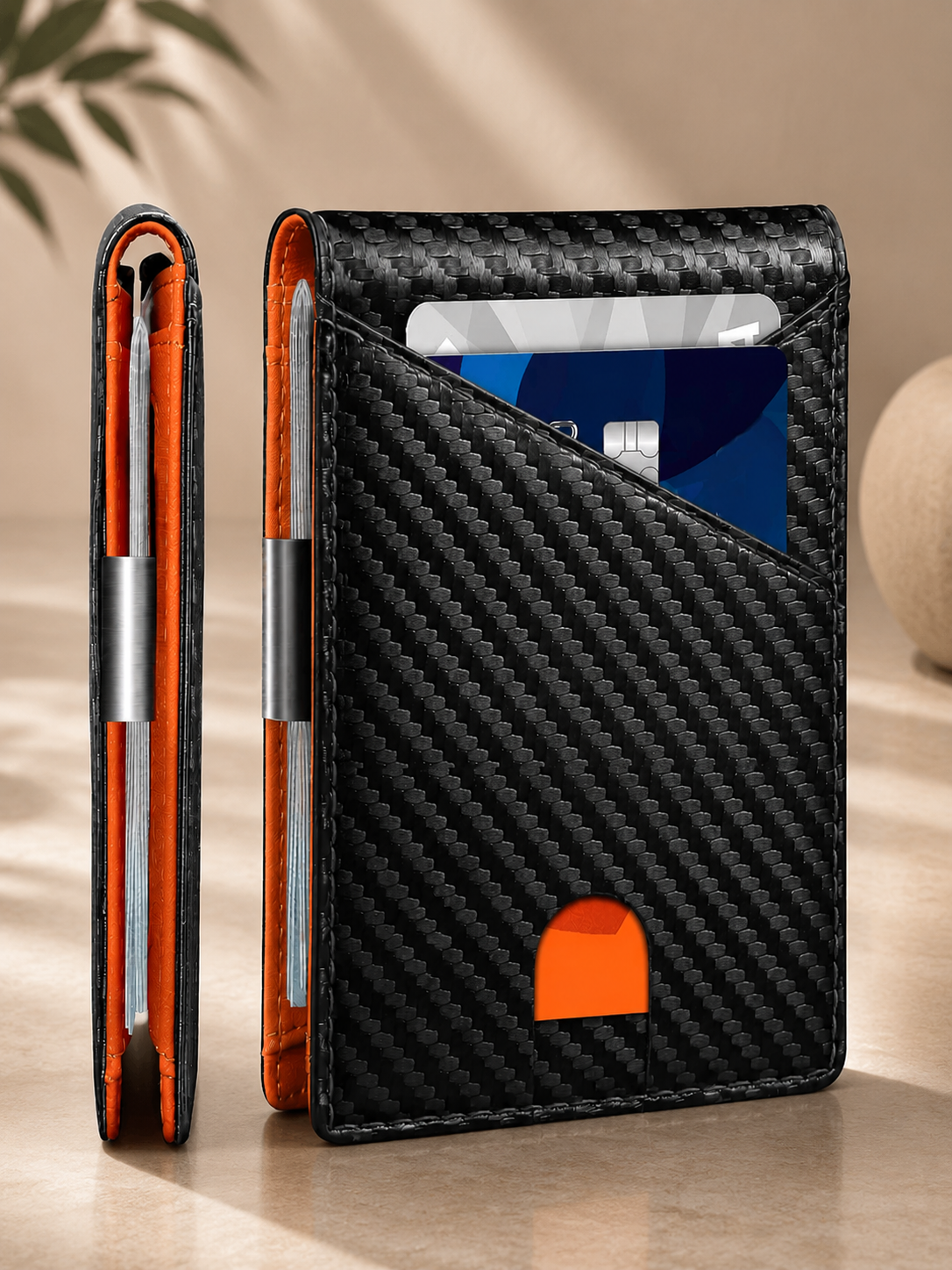 Slim RFID Wallet – Men’s Bifold Card Holder with 12 Card Slots