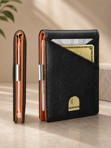 Slim RFID Wallet – Men’s Bifold Card Holder with 12 Card Slots