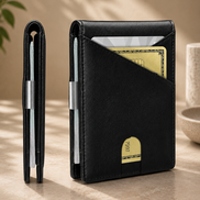 Slim RFID Wallet – Men’s Bifold Card Holder with 12 Card Slots