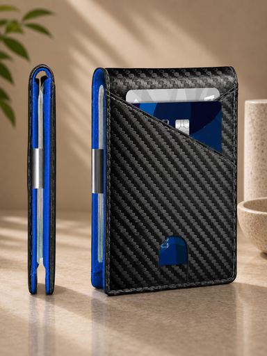 Slim RFID Wallet – Men’s Bifold Card Holder with 12 Card Slots