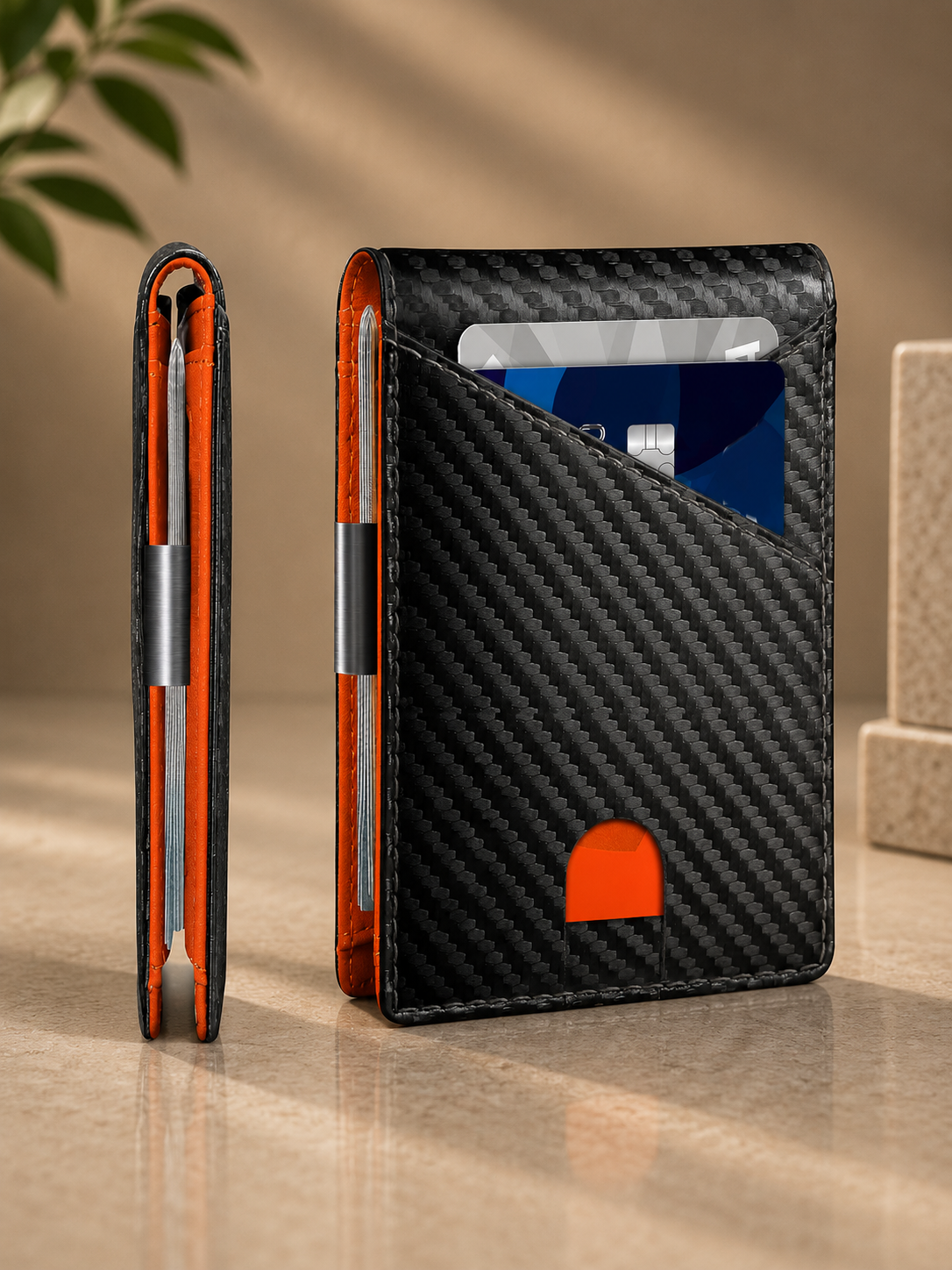 Slim RFID Wallet – Men’s Bifold Card Holder with 12 Card Slots