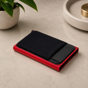 Slim Aluminum Wallet – RFID Blocking Pop-Up Card Holder with Elastic Cash Pouch