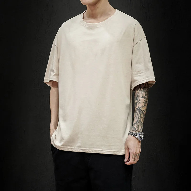 LEGIBLE Men’s Cotton T-Shirt – Casual Loose Fit Short Sleeve Tee