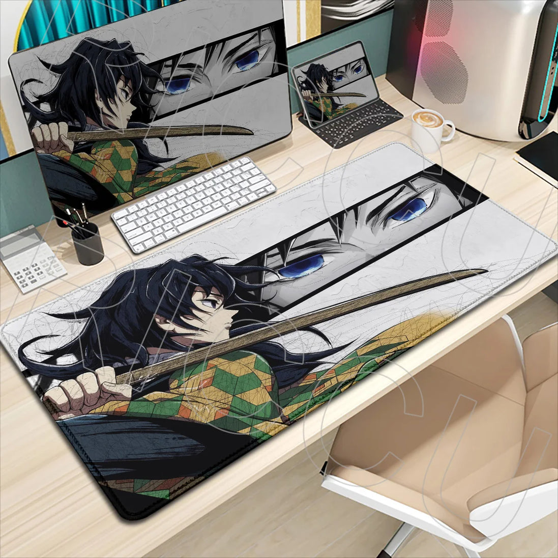 Demon Slayer XXL Anime Mousepad – HD Gaming Desk Mat for Keyboard & Mouse