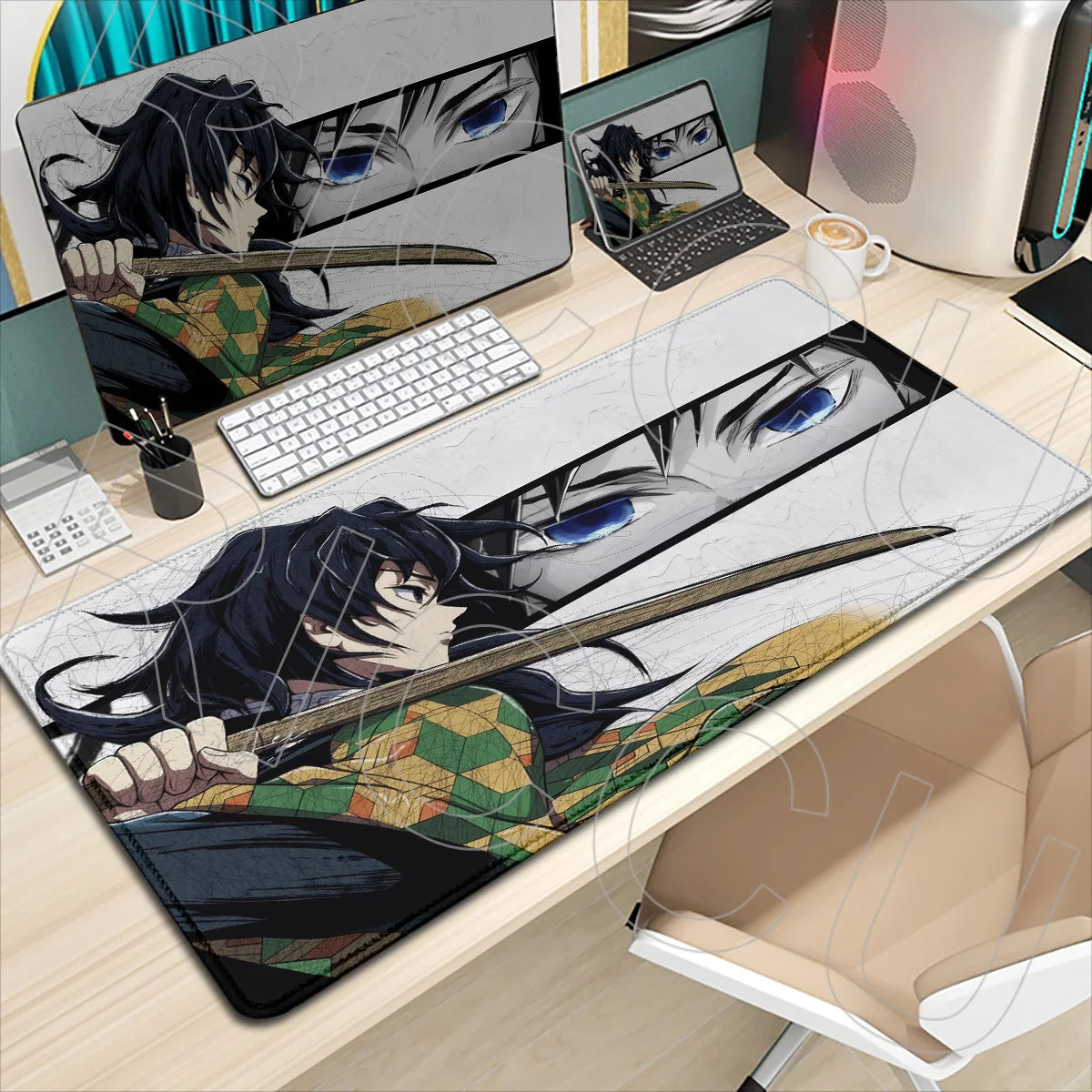 Demon Slayer XXL Anime Mousepad – HD Gaming Desk Mat for Keyboard & Mouse