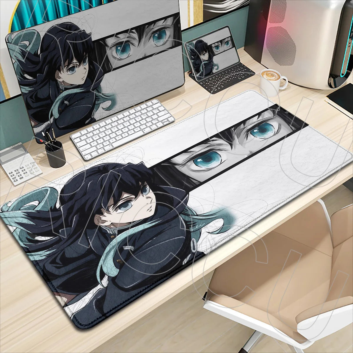 Demon Slayer XXL Anime Mousepad – HD Gaming Desk Mat for Keyboard & Mouse