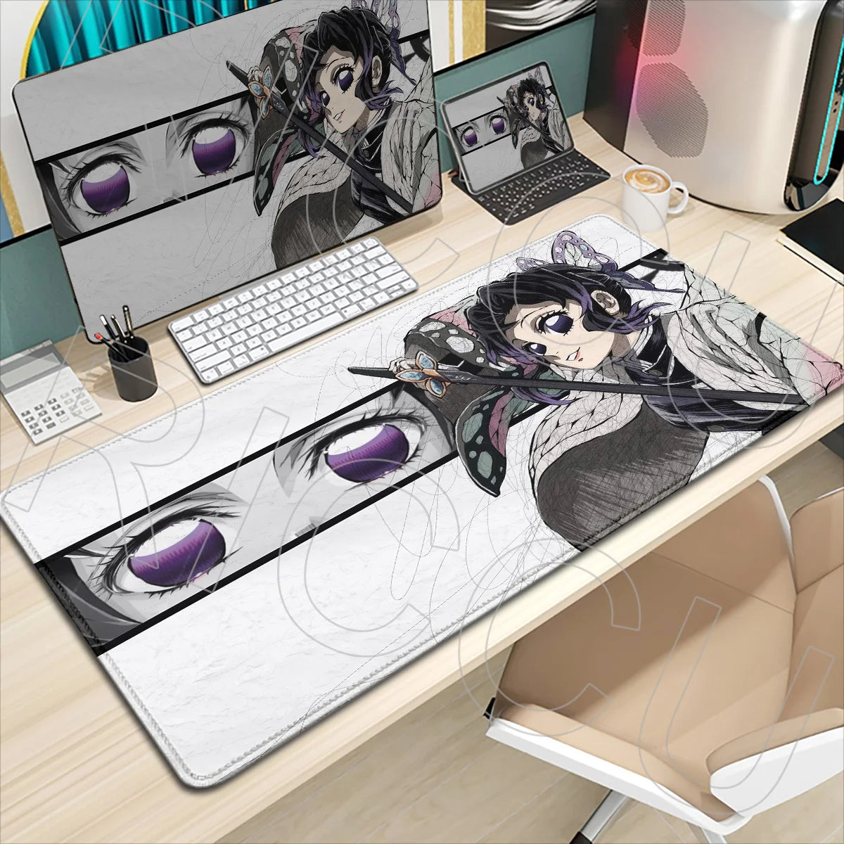 Demon Slayer XXL Anime Mousepad – HD Gaming Desk Mat for Keyboard & Mouse