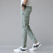 Men’s Slim Fit Stretch Pants – Lightweight Breathable Straight-Leg Trousers