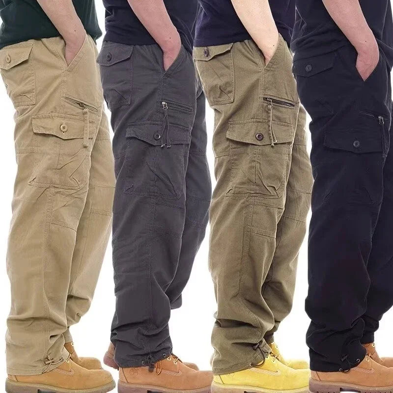 Men’s Baggy Cargo Pants – Multi-Pocket Streetwear Trousers