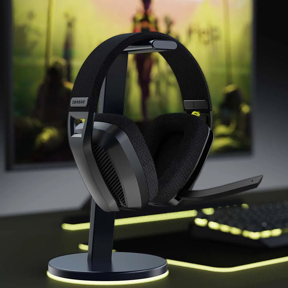 BINNUNE BW06 Wireless Gaming Headset – 2.4GHz + Bluetooth Dual Mode with Mic for PS5, PS4, PC & Mac